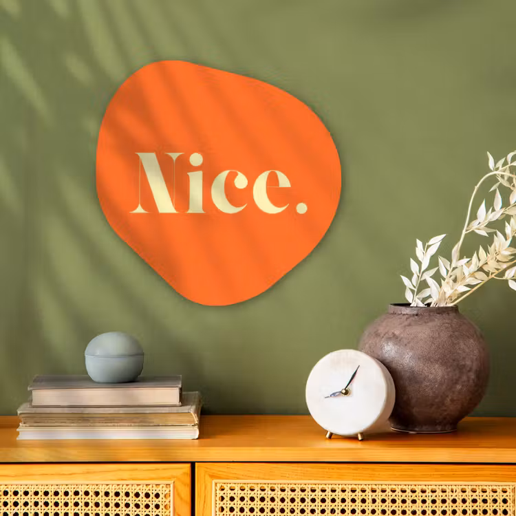 Organisch schilderij - Forex - Oranje - Gebroken wit - Nice — 2
