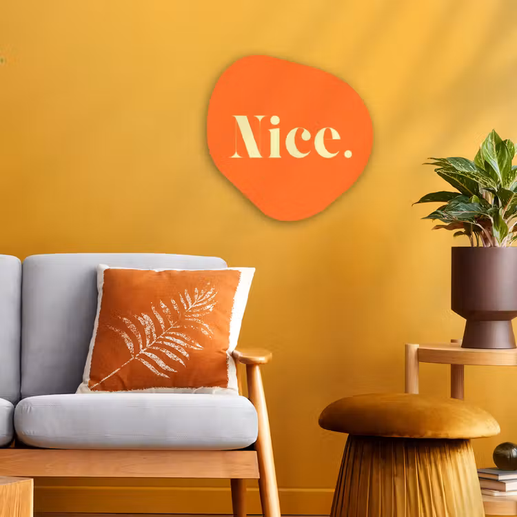 Organisch schilderij - Forex - Oranje - Gebroken wit - Nice — 3