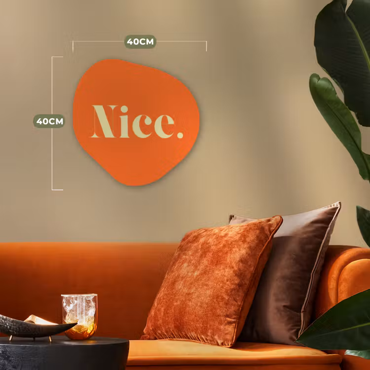 Organisch schilderij - Forex - Oranje - Gebroken wit - Nice — 4