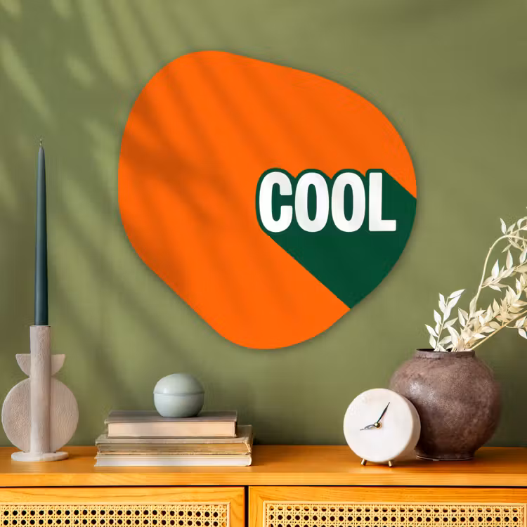 Organische schilderij - Aluminium - Cool - Oranje - Groen — 2