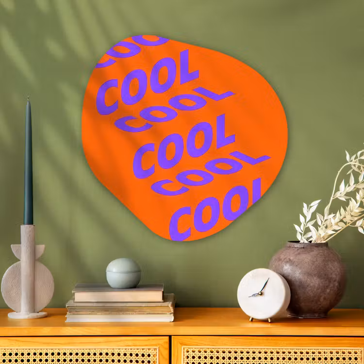 Organische schilderij - Aluminium - Cool - Paars - Oranje — 2