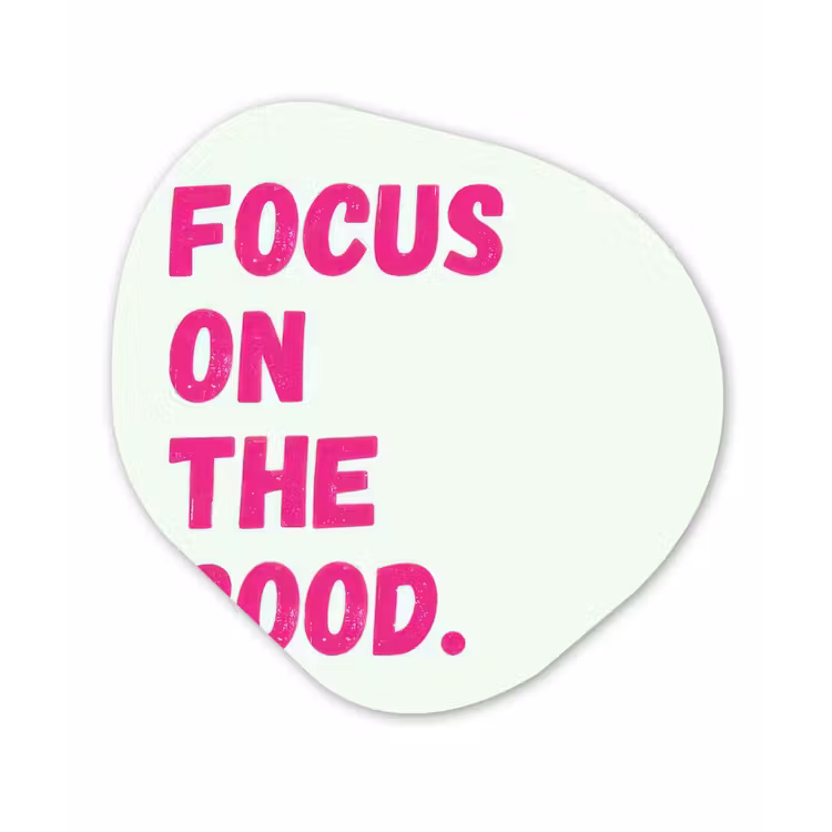 Organische schilderij - Aluminium - Focus on the good - Beige - Roze — 1