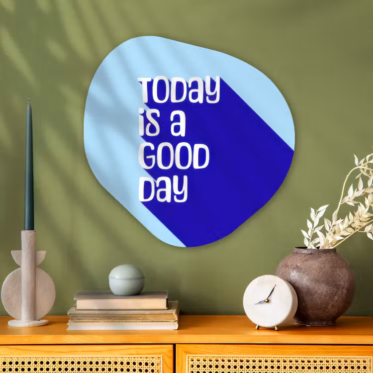 Organische schilderij - Aluminium - Today is a good day - Blauw - Schaduw — 2