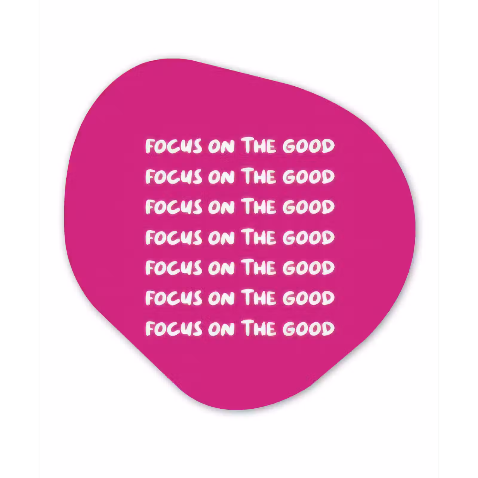 Organisch schilderij - Forex - Focus on the good - Roze - wit — 1