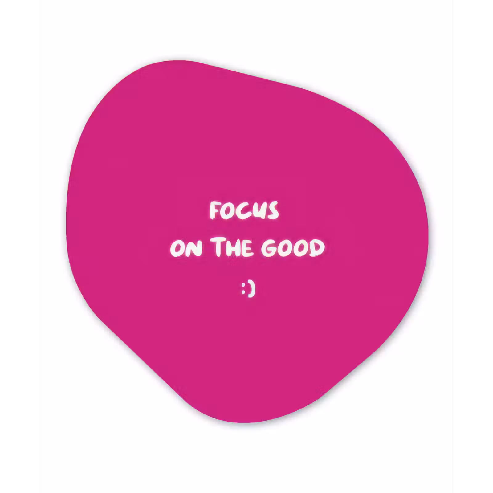 Organisch schilderij - Forex - Focus - Smiley - Roze — 1