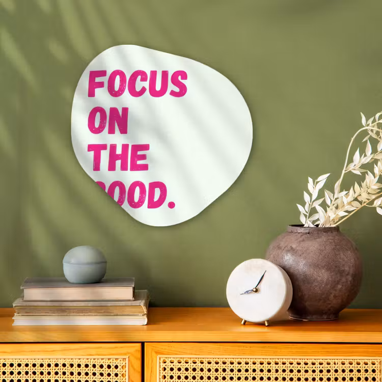Organisch schilderij - Forex - Focus on the good - Beige - Roze — 2