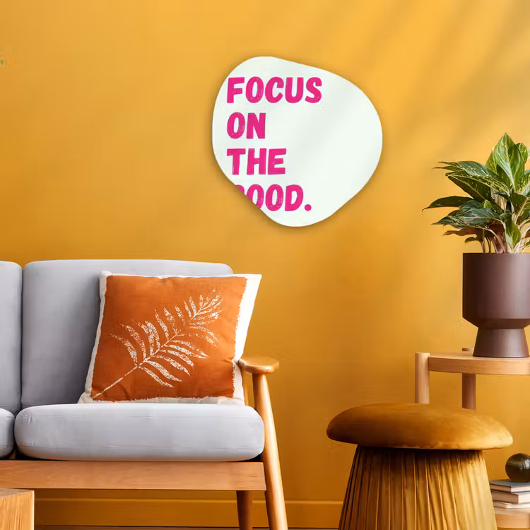 Organisch schilderij - Forex - Focus on the good - Beige - Roze — 3