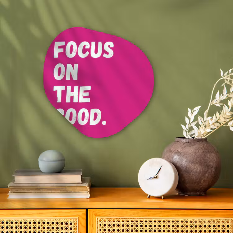 Organisch schilderij - Forex - Focus on the good - Roze - Simple — 2