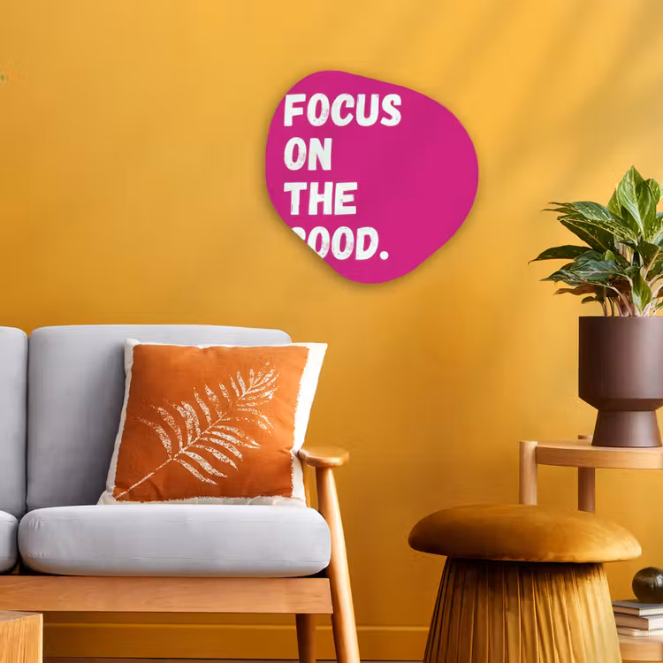 Organisch schilderij - Forex - Focus on the good - Roze - Simple — 3