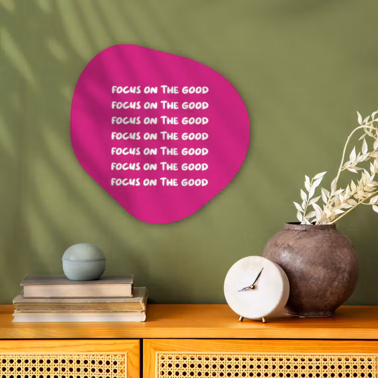 Organisch schilderij - Forex - Focus on the good - Roze - wit — 2