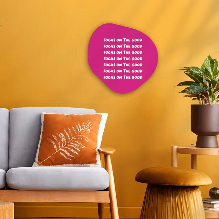Organisch schilderij - Forex - Focus on the good - Roze - wit — 3