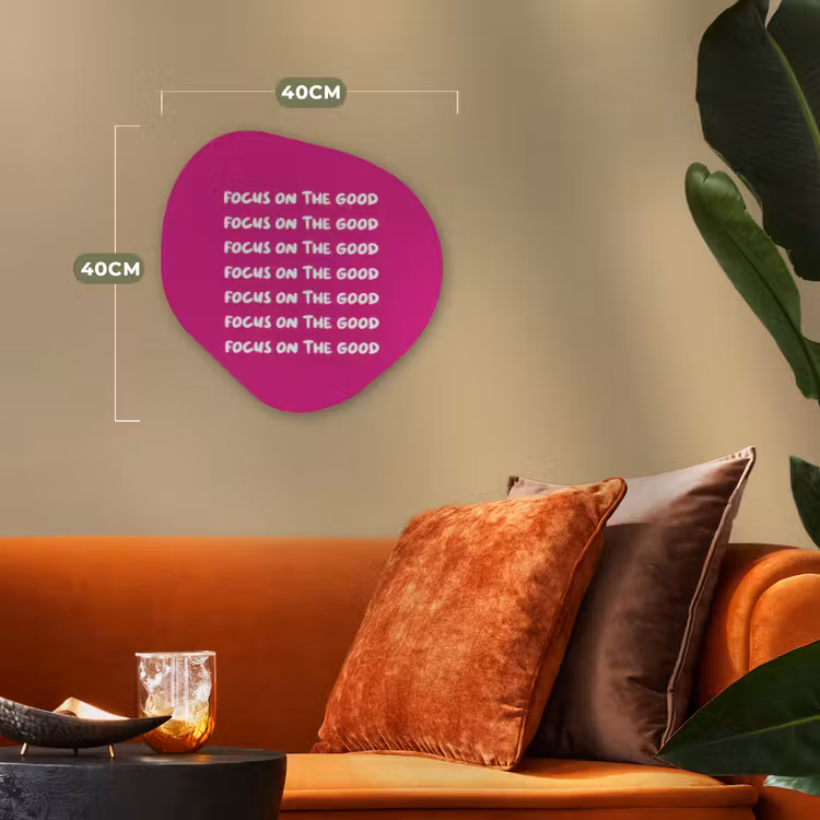 Organisch schilderij - Forex - Focus on the good - Roze - wit — 4