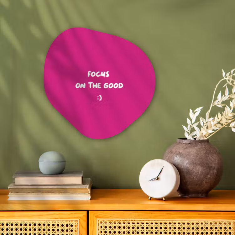 Organisch schilderij - Forex - Focus - Smiley - Roze — 2
