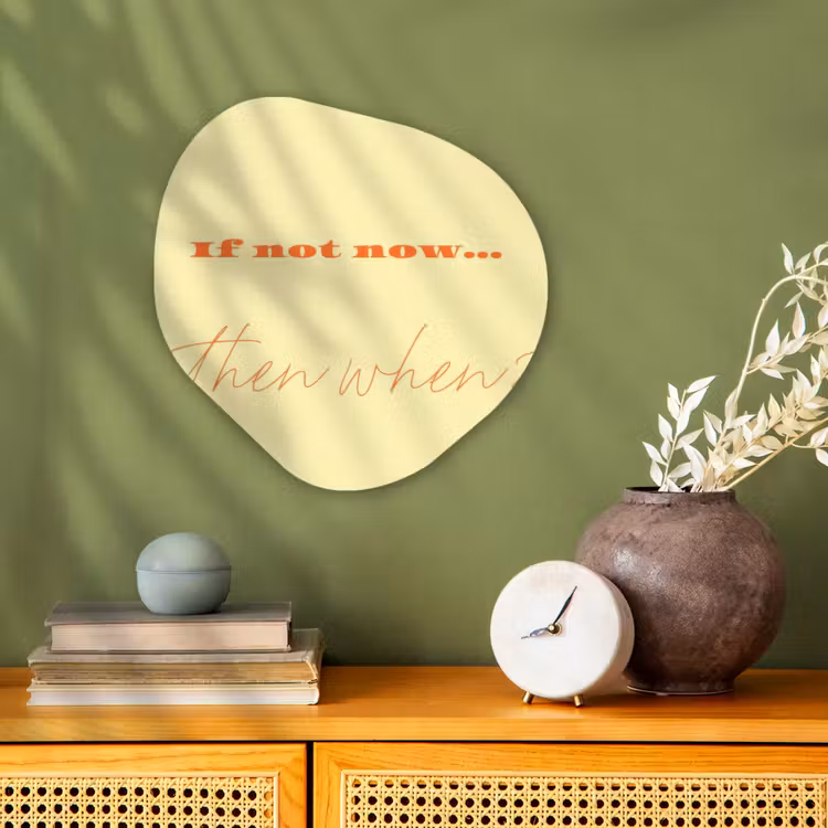 Organisch schilderij - Forex - Geel - Oranje - if not now then when — 2