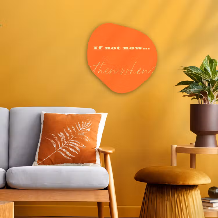 Organisch schilderij - Forex - If not now then when - Oranje - Geel - Levendig — 3