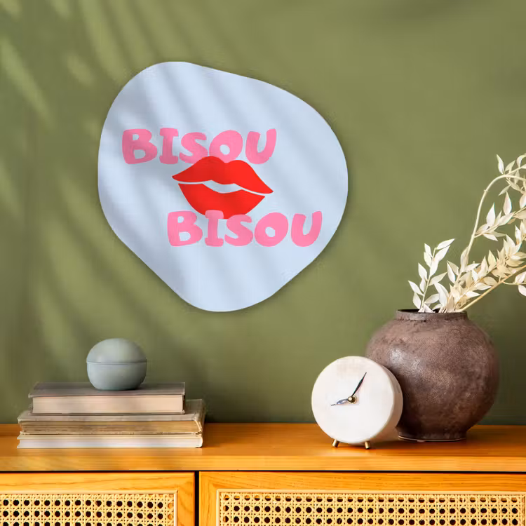 Organisch schilderij - Forex - Lippen - Bisou - Blauw — 2
