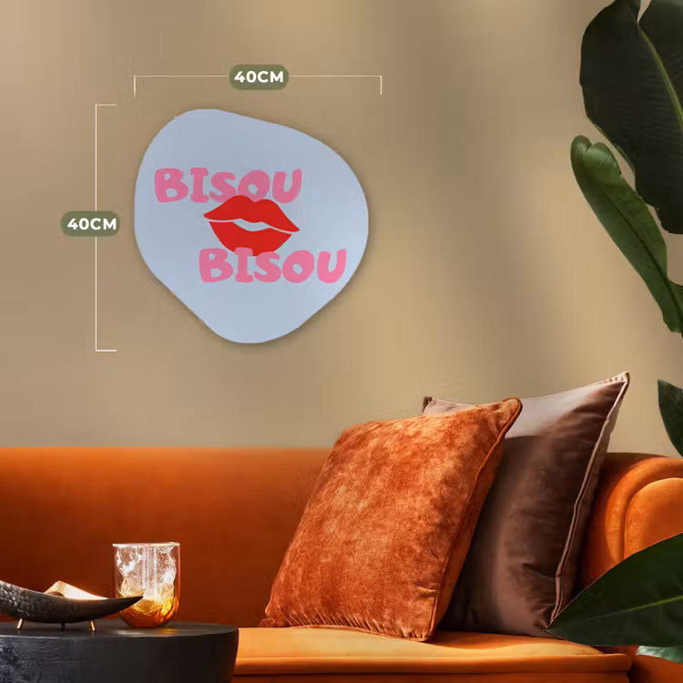Organisch schilderij - Forex - Lippen - Bisou - Blauw — 4