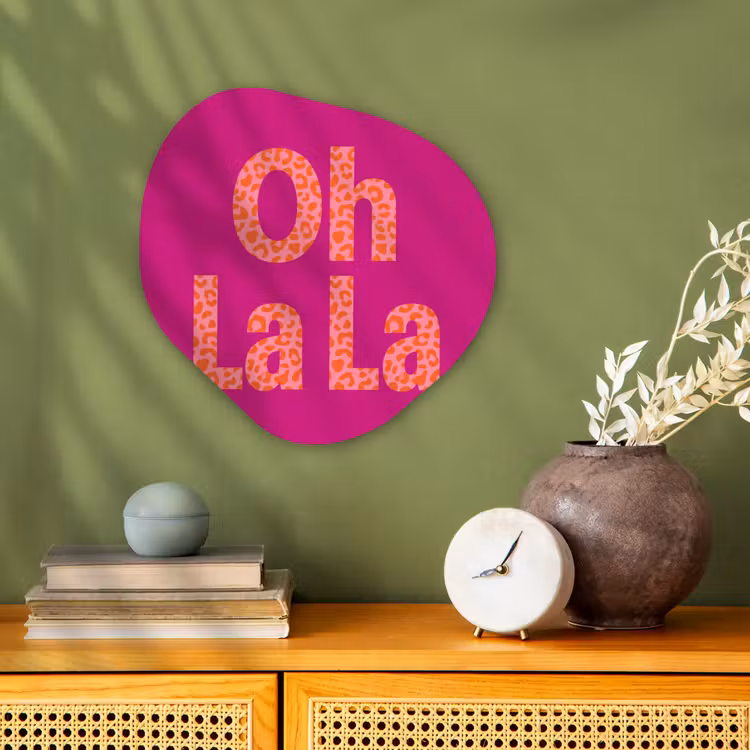 Organisch schilderij - Forex - Oh la la - Luipaardprint - Roze — 2