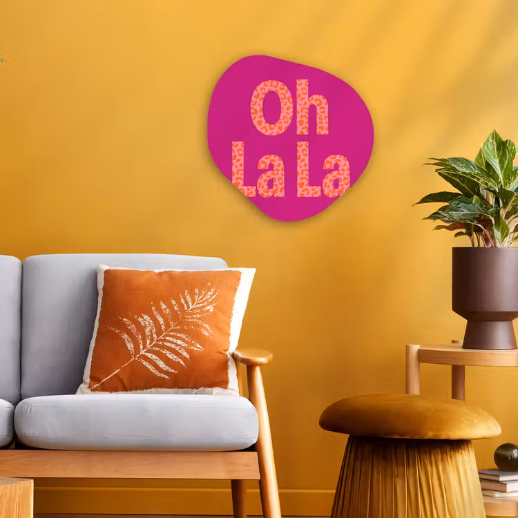 Organisch schilderij - Forex - Oh la la - Luipaardprint - Roze — 3