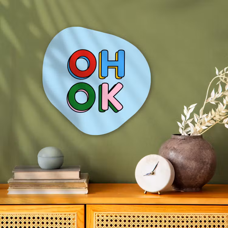 Organisch schilderij - Forex - Oh ok - Blauw - Kleurrijk — 2