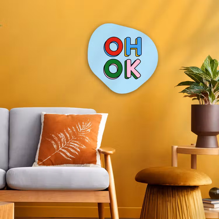 Organisch schilderij - Forex - Oh ok - Blauw - Kleurrijk — 3