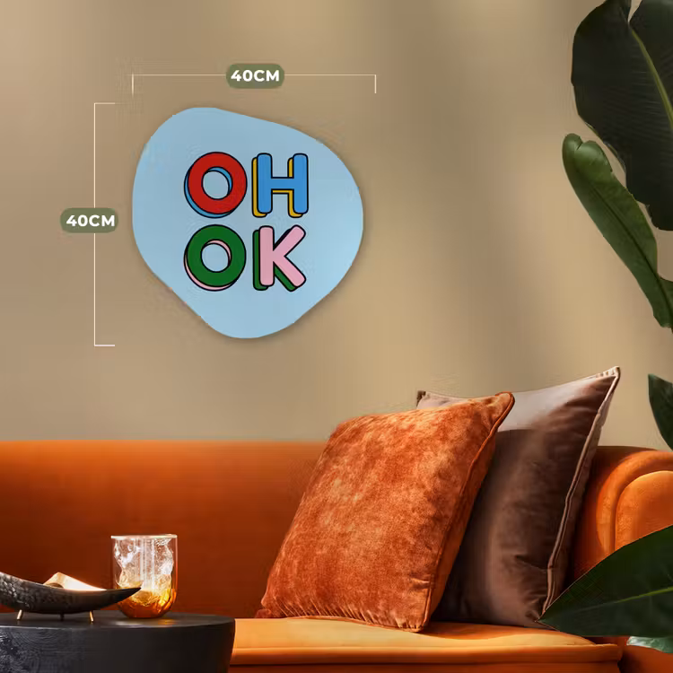 Organisch schilderij - Forex - Oh ok - Blauw - Kleurrijk — 4