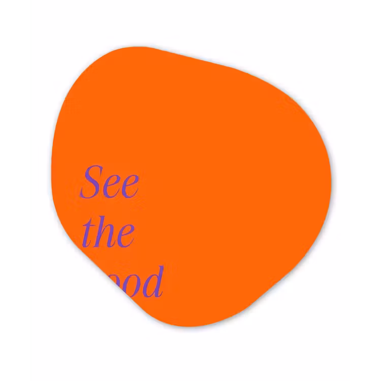 Organisch schilderij - Forex - See te good - Paars - Oranje — 1