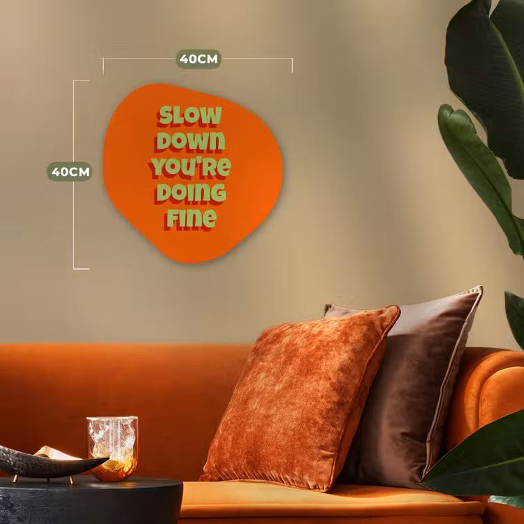 Organisch schilderij - Forex - Slow down you're doing fine - Oranje - Simple — 4