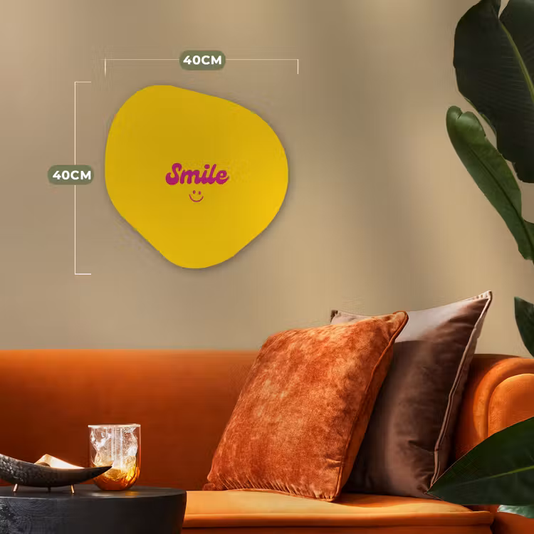 Organisch schilderij - Forex - Smile - Geel - Roze — 4