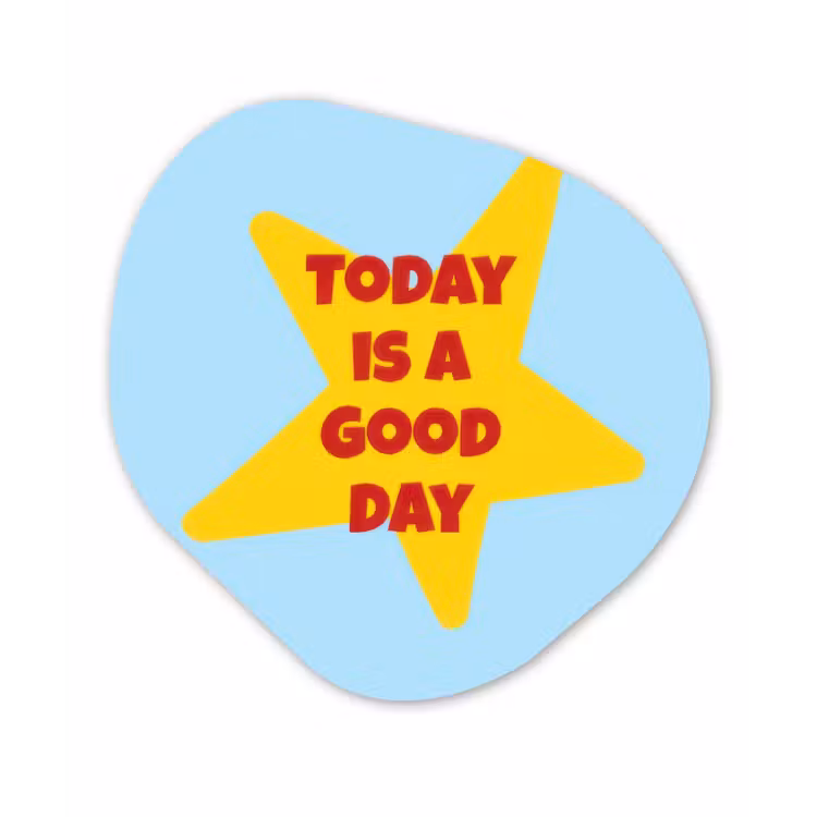Organisch schilderij - Forex - Ster - Today is a good day - Blauw — 1