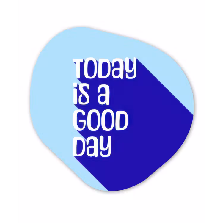 Organisch schilderij - Forex - Today is a good day - Blauw - Schaduw — 1
