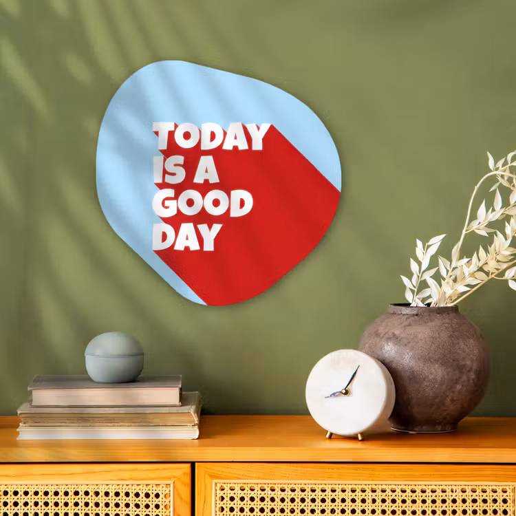 Organisch schilderij - Forex - Today is a good day - Rood - lichtblauw — 2