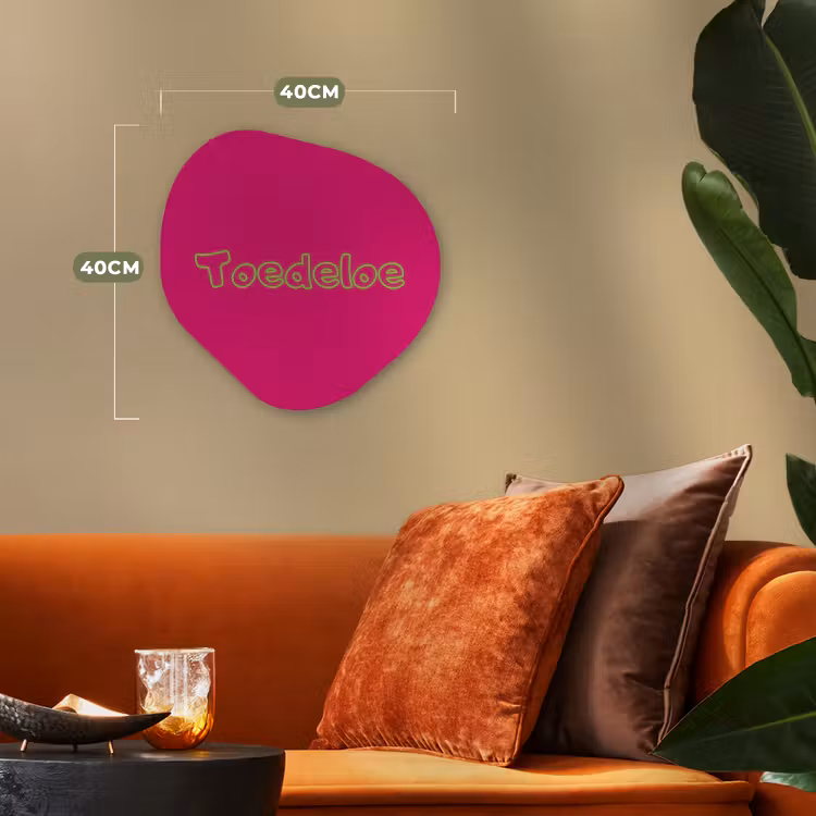 Organisch schilderij - Forex - Toedeloe - Groen - Roze — 4