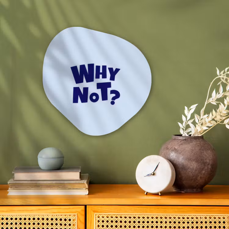 Organisch schilderij - Forex - Why not - Blauw - Licht blauw - Quote — 2