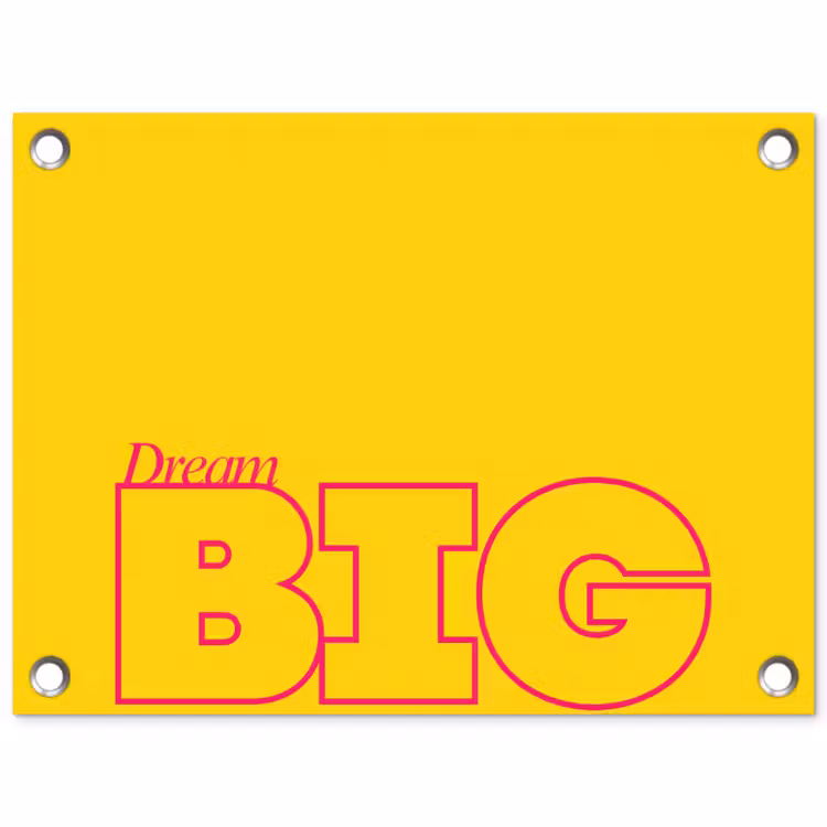 Tuinposter - Dream big - Geel - Grafisch — 1