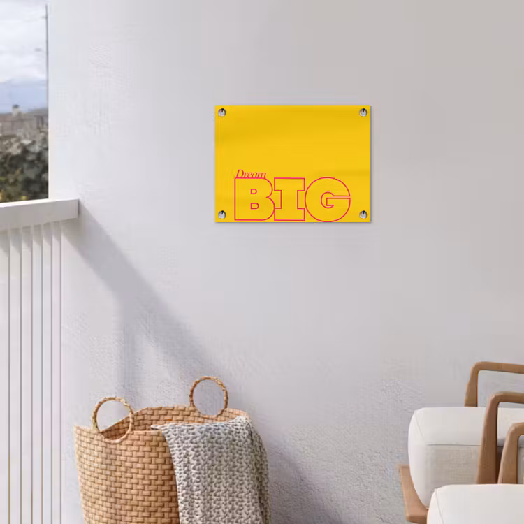 Tuinposter - Dream big - Geel - Grafisch — 3