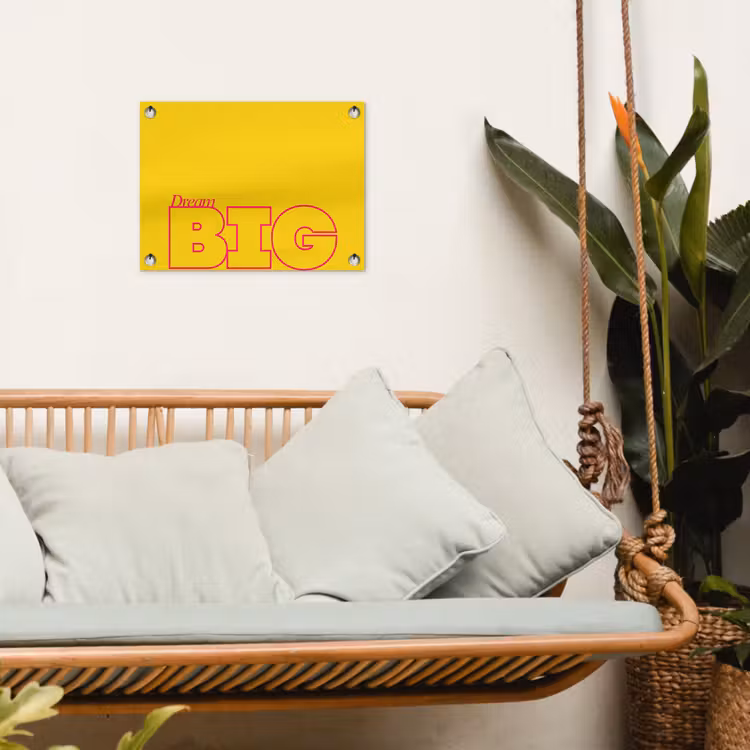 Tuinposter - Dream big - Geel - Grafisch — 5