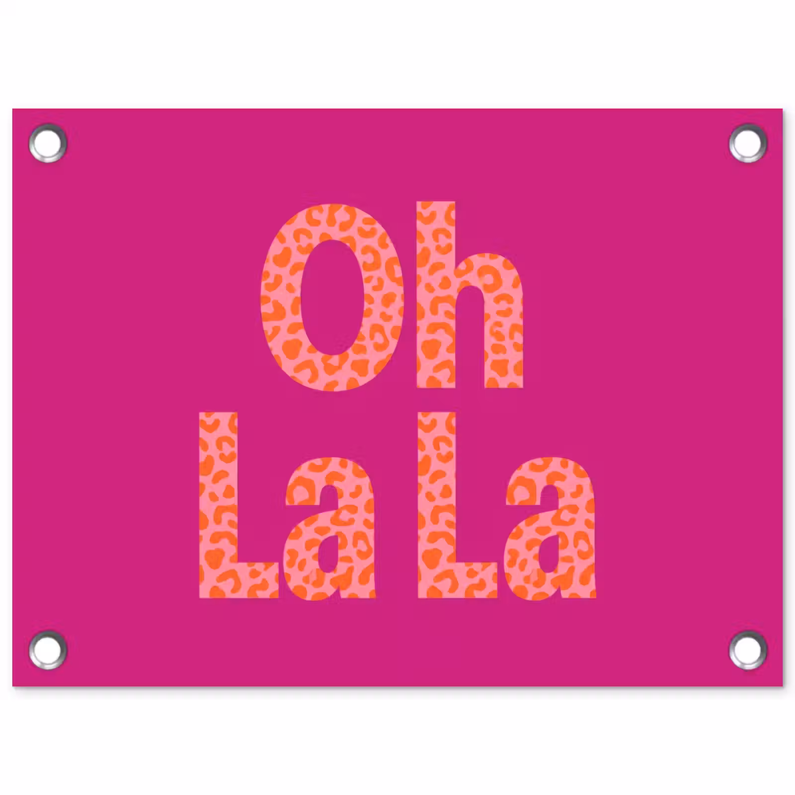 Tuinposter - Oh la la - Luipaardprint - Roze — 1