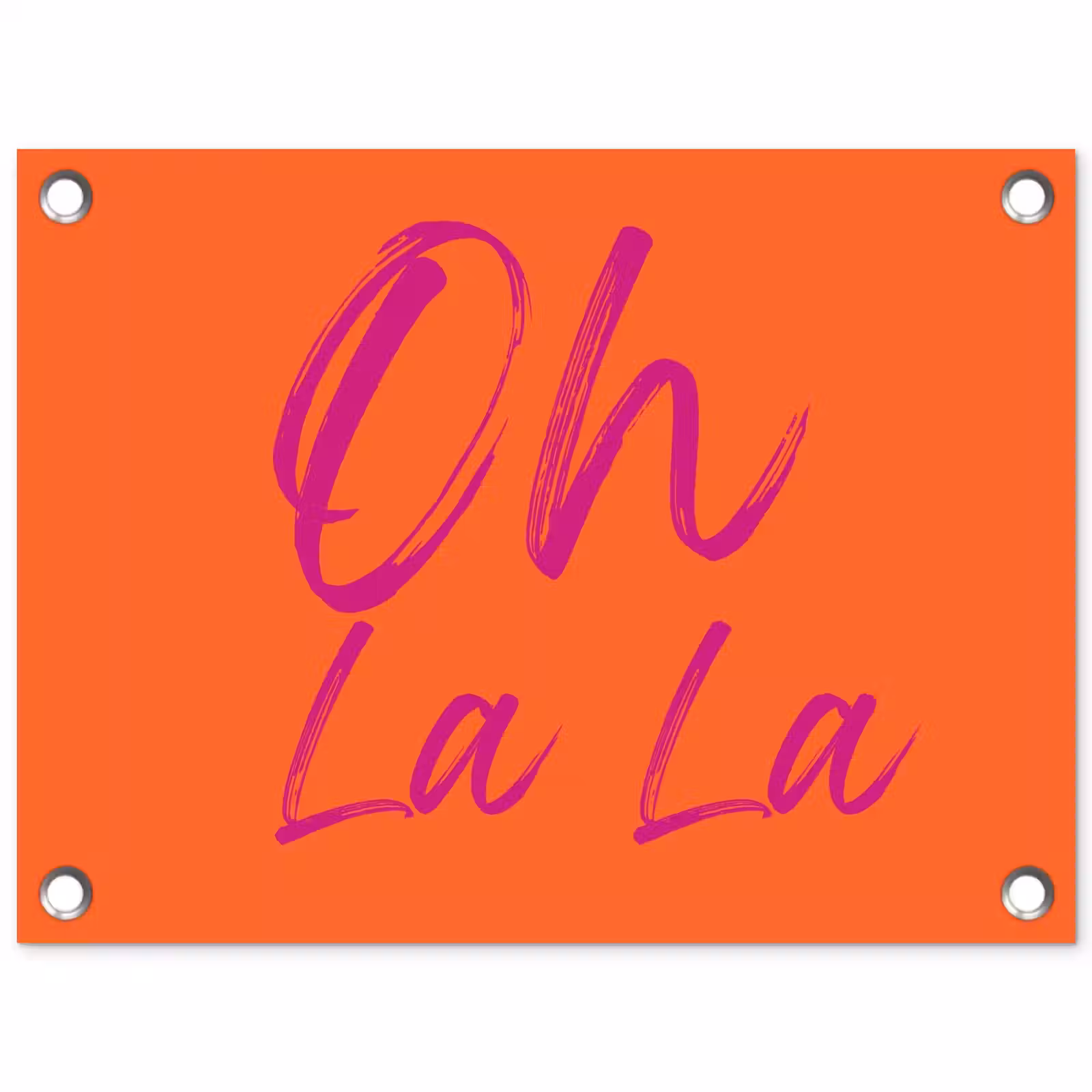 Tuinposter - Oh la la - Oranje - Roze - Grafisch — 1