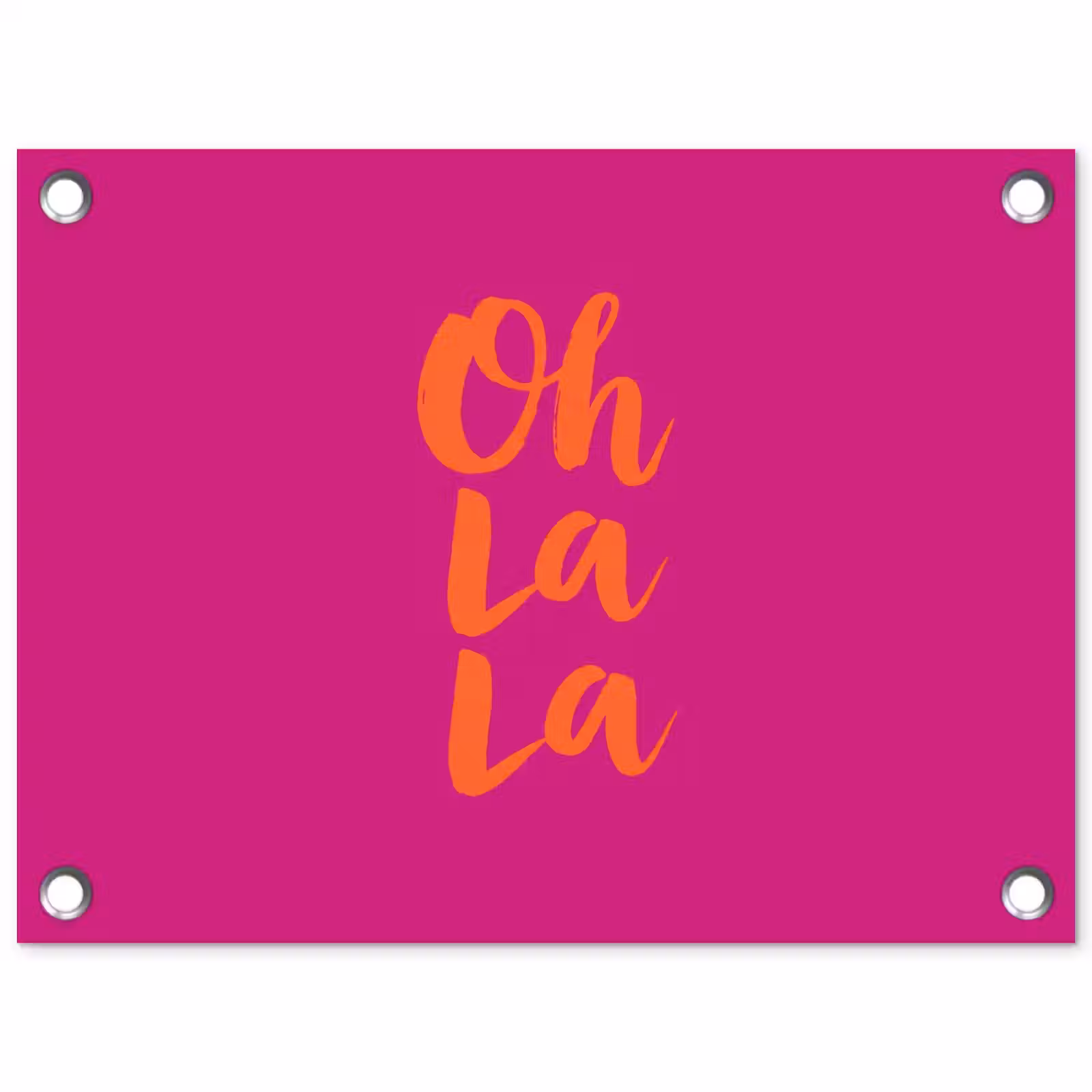 Tuinposter - Oh la la - Roze - Oranje - Minimalistisch — 1