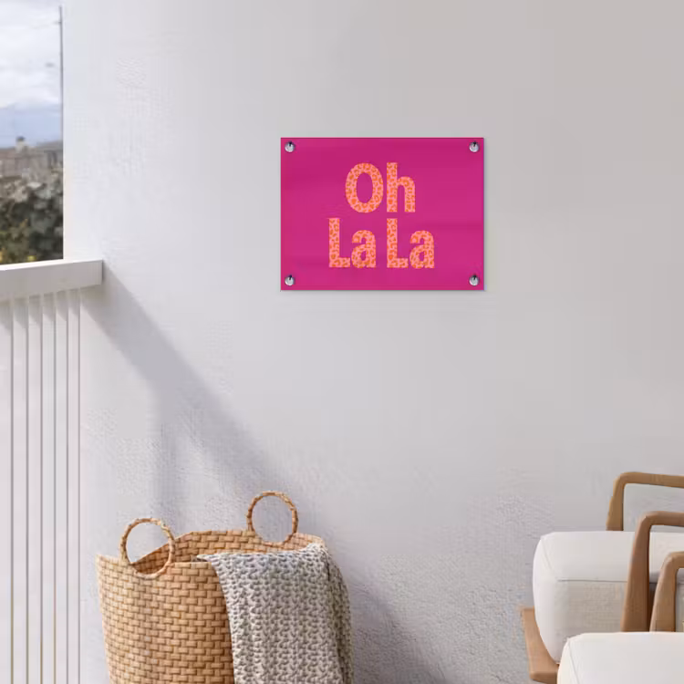 Tuinposter - Oh la la - Luipaardprint - Roze — 3
