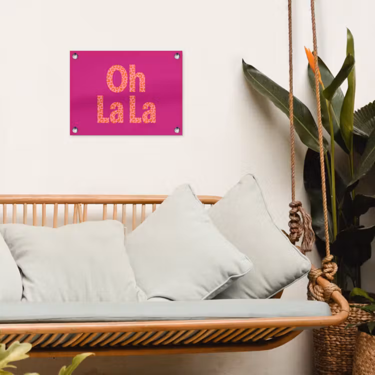 Tuinposter - Oh la la - Luipaardprint - Roze — 5