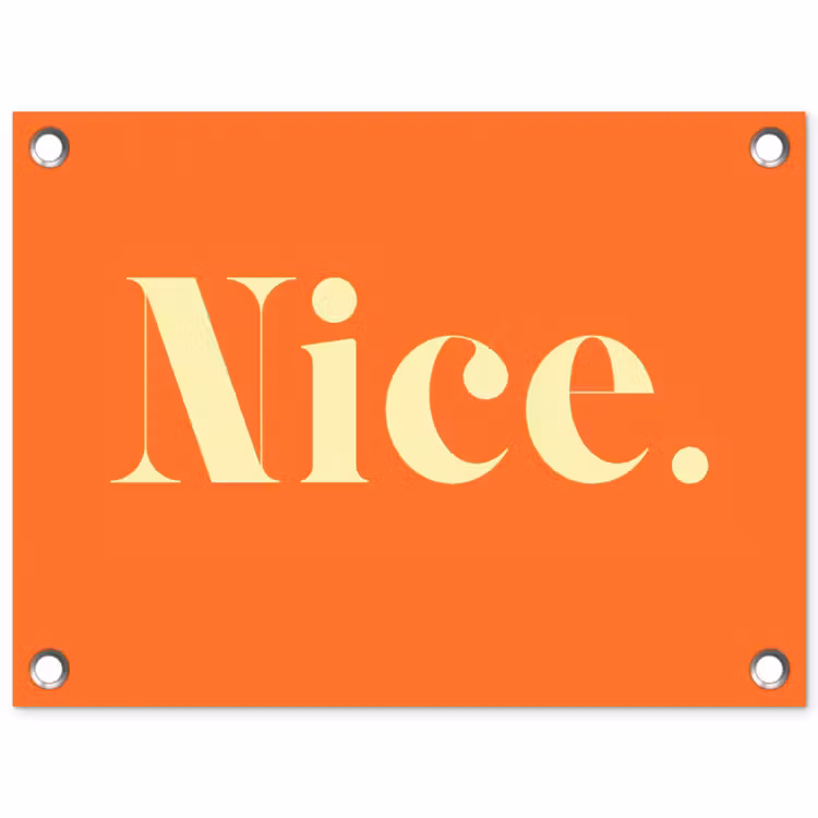 Tuinposter - Oranje - Gebroken wit - Nice — 1