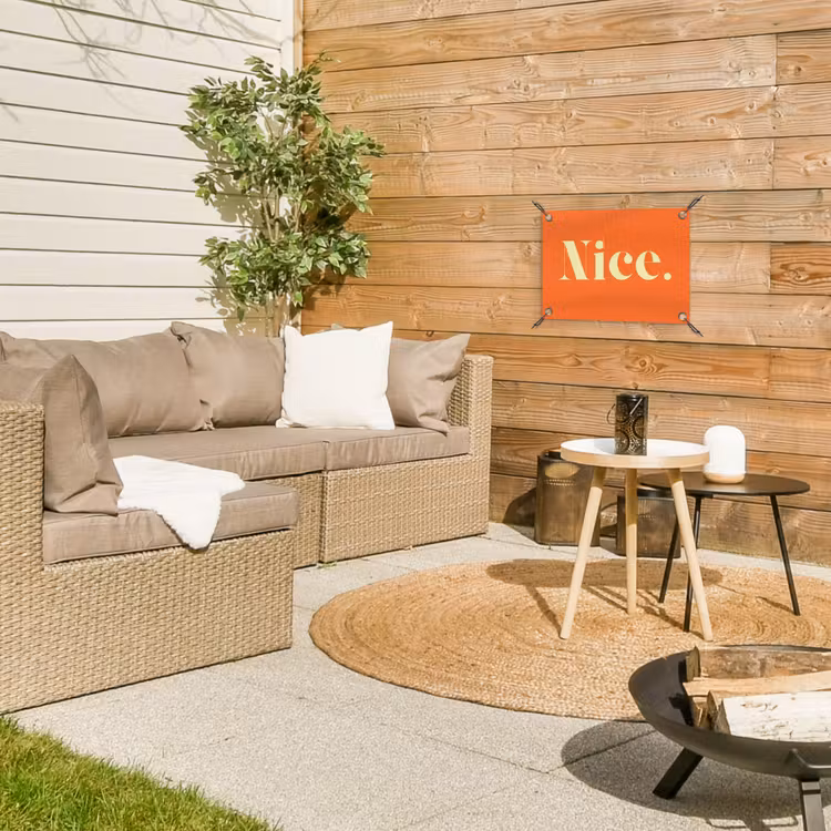 Tuinposter - Oranje - Gebroken wit - Nice — 4