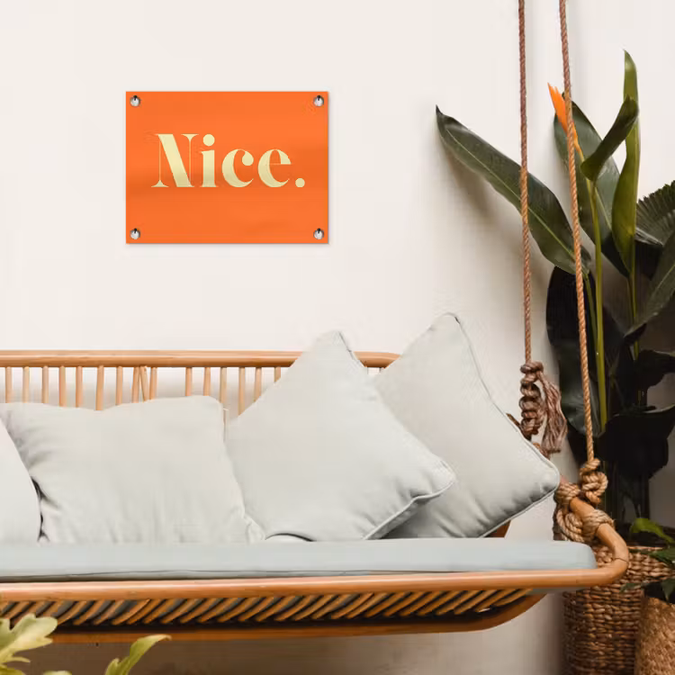Tuinposter - Oranje - Gebroken wit - Nice — 5