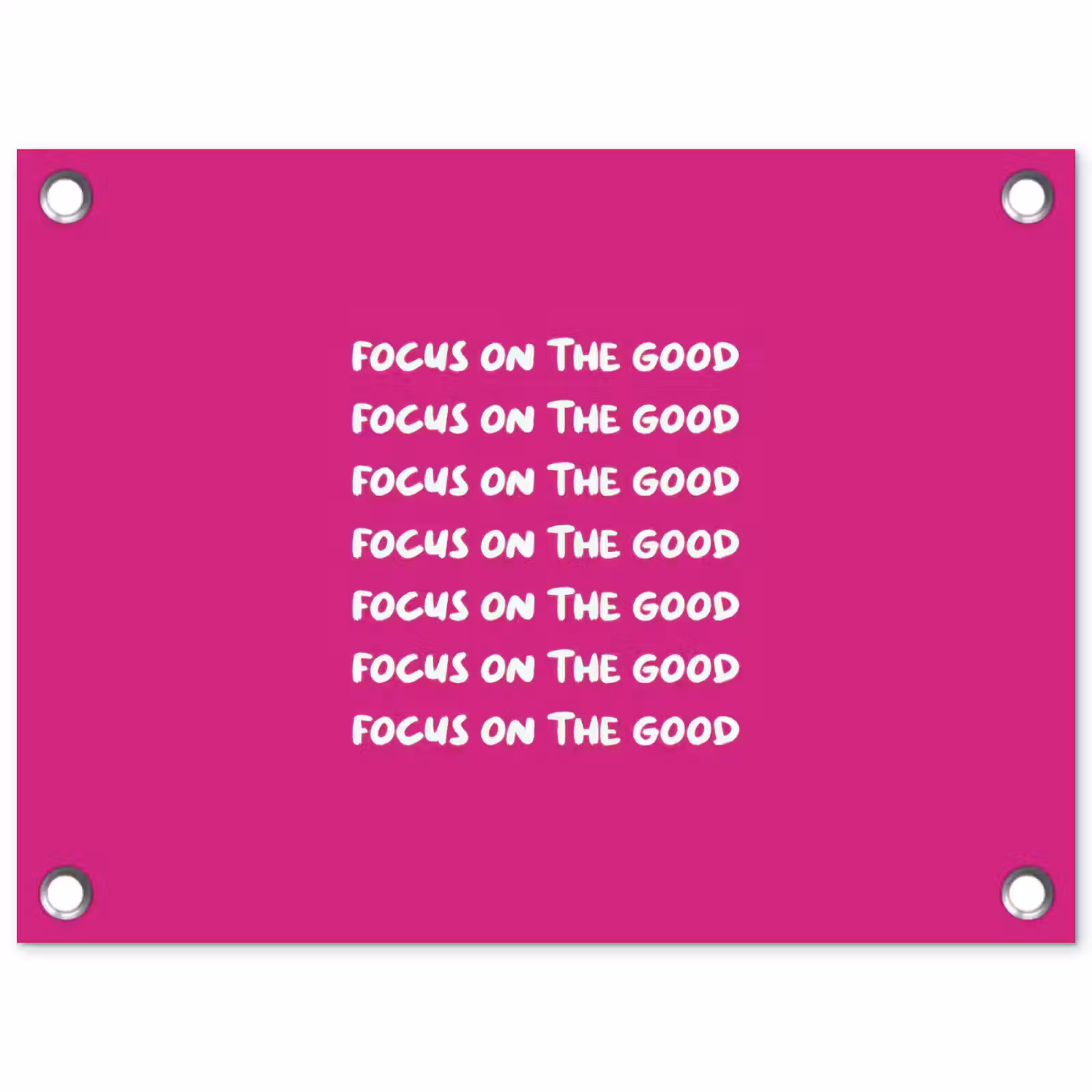 Tuinposter - Focus on the good - Roze - wit — 1