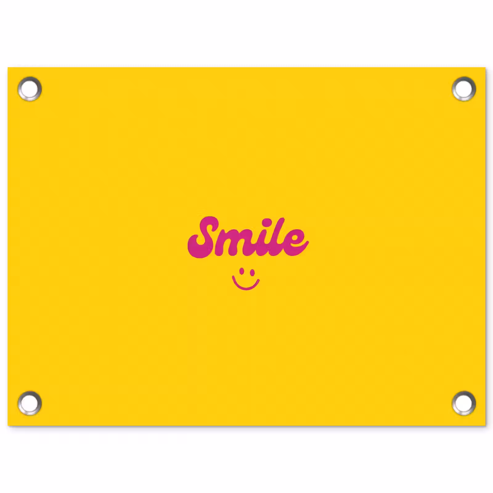 Tuinposter - Smile - Geel - Roze — 1