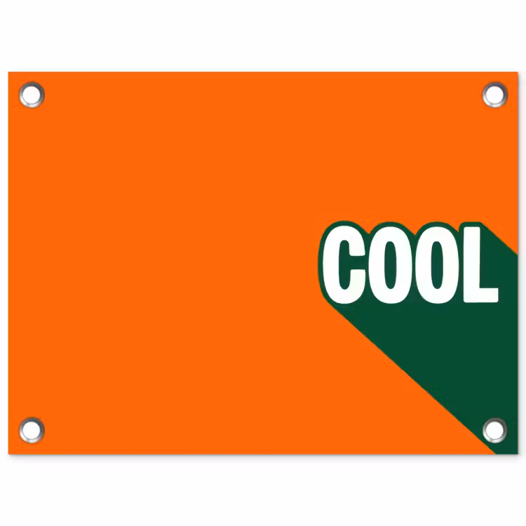 Tuinposter - Cool - Oranje - Groen — 1