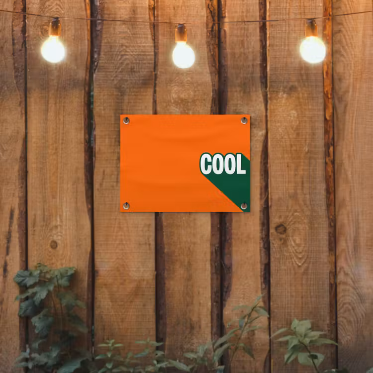 Tuinposter - Cool - Oranje - Groen — 2