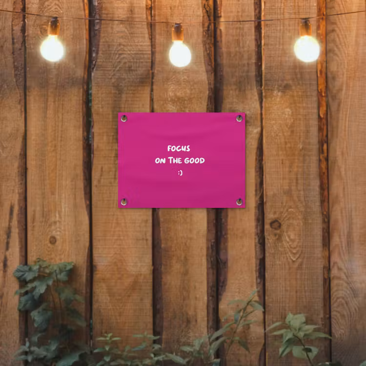Tuinposter - Focus - Smiley - Roze — 2